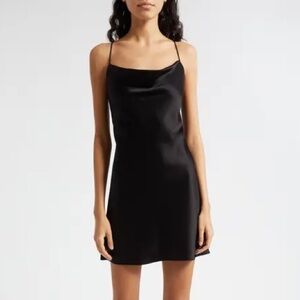 French Connection Black Mini Slipdress